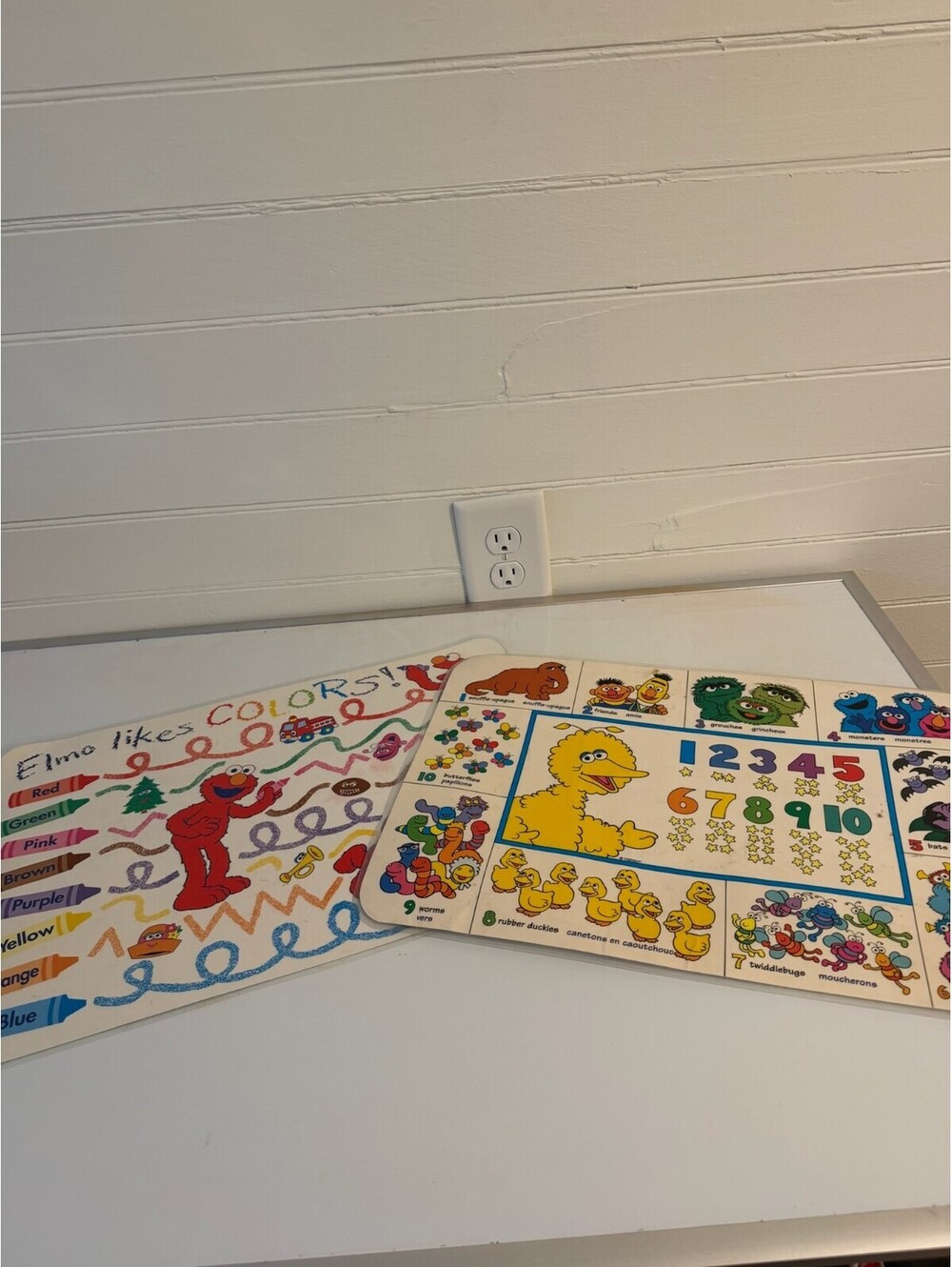 Lot of 2 Vintage 90s Sesame Street Placemats